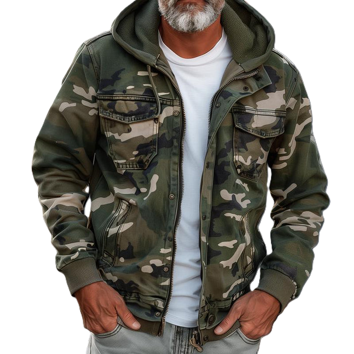 Sami | Jas with stylish camouflage print for a trendy look