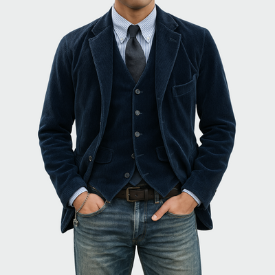 Tommy | Luxe 2-piece set with elegant velvet blazer and vest