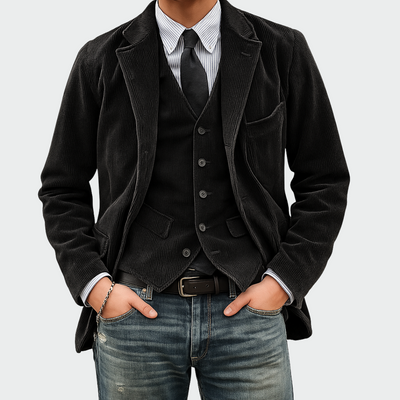 Tommy | Luxe 2-piece set with elegant velvet blazer and vest