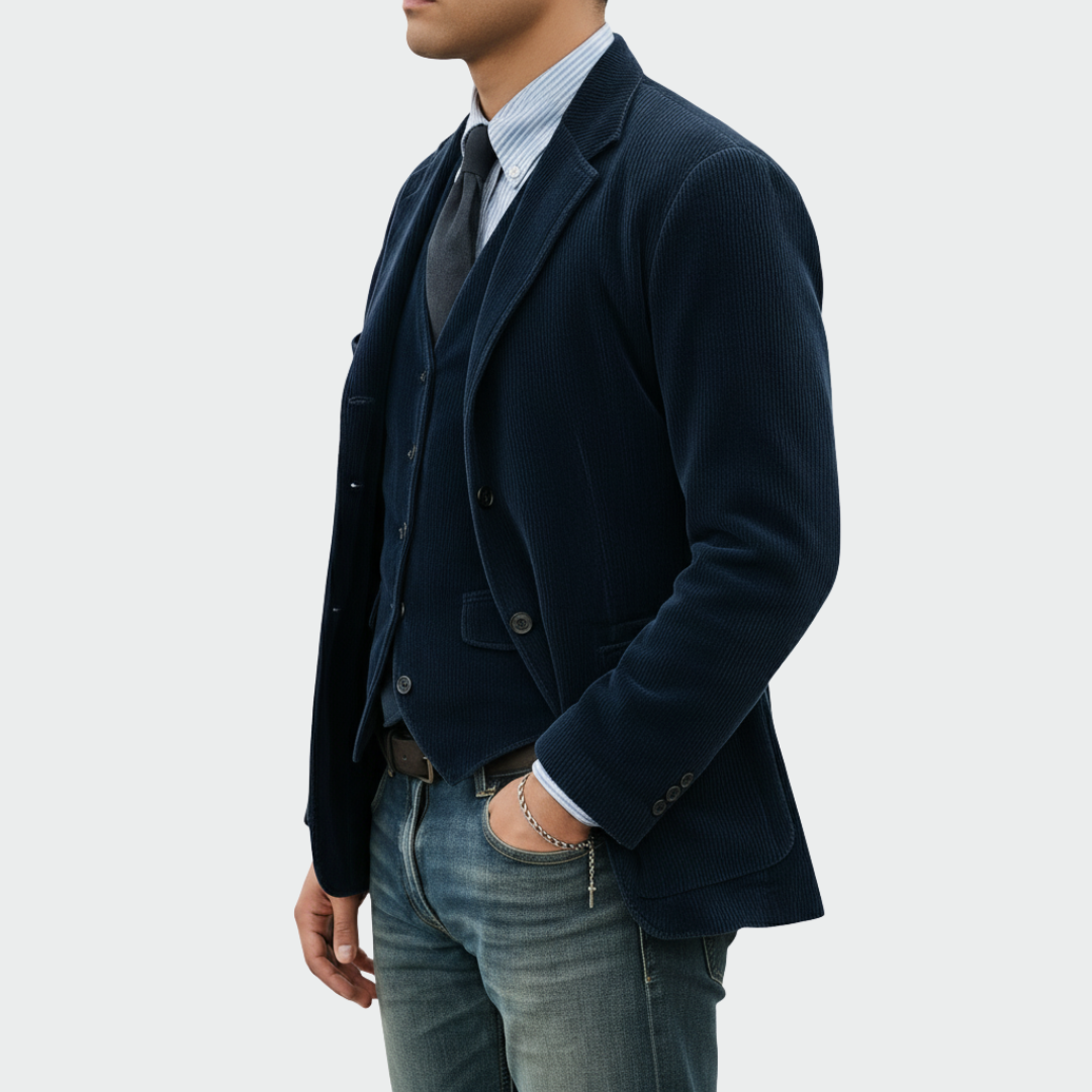 Tommy | Luxe 2-piece set with elegant velvet blazer and vest