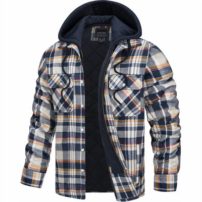 Julius Stylish Plaid Coat with Convenient Zipper for a Fashionable Look