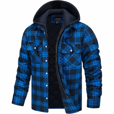 Julius Stylish Plaid Coat with Convenient Zipper for a Fashionable Look